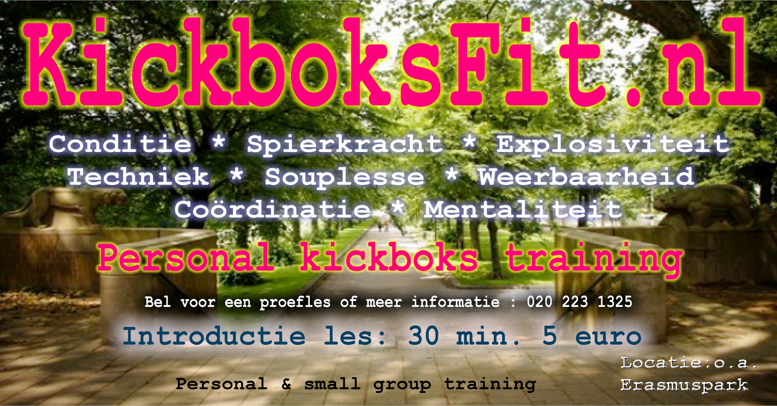 Zomer aanbieding !  kennismakingsles Kickboks Fit, 30 minuten knal training 5 euro Thumbnail